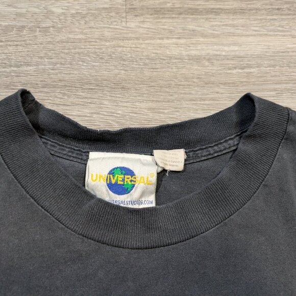 Vintage Terminator 2 3D Universal Studios Graphic Shirt Men's Large Black Skull - Picture 4 of 10